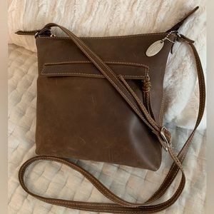 Brown leather crossbody LIKE NEW